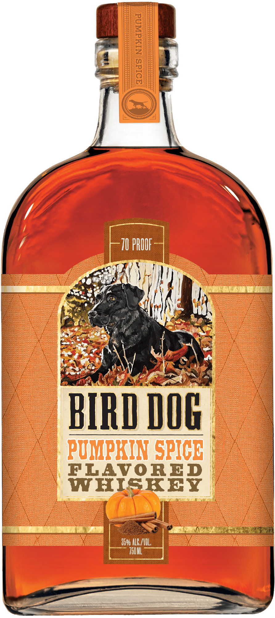 bottle of bird dog pumpkin spice flavored whiskey