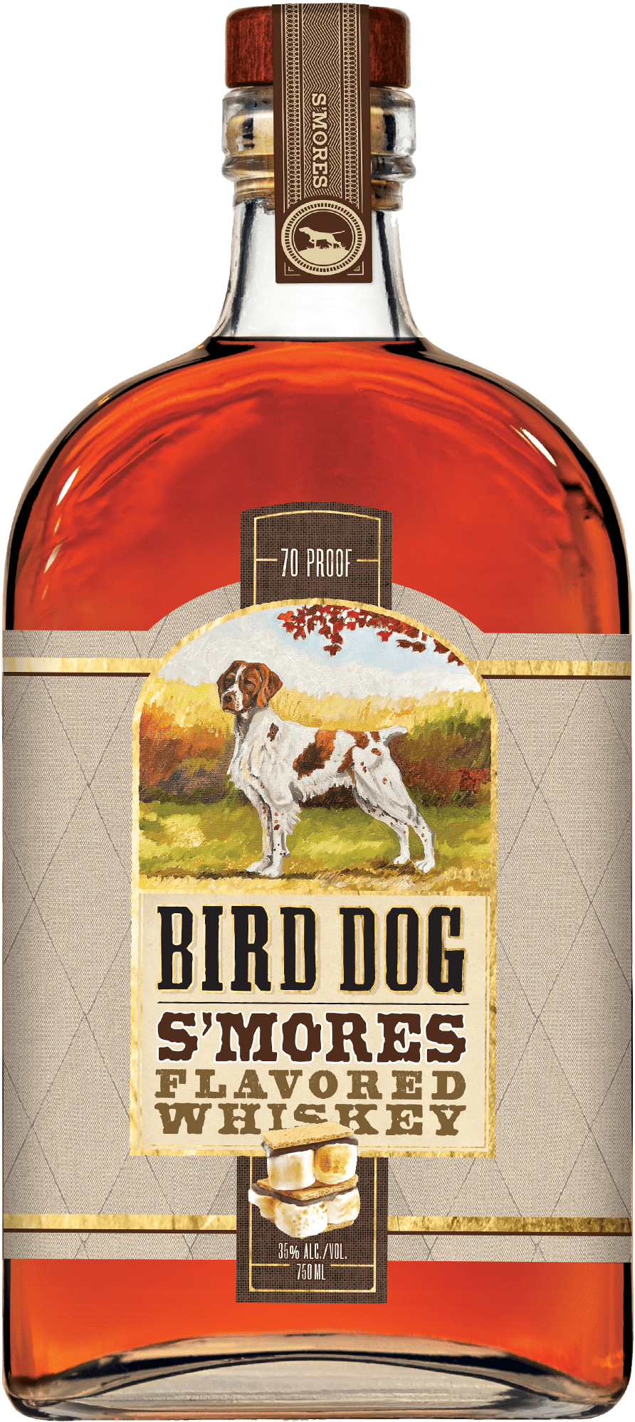 bottle of bird dog s'mores flavored whiskey